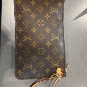 Louis Vuitton Monogram Canvas Zip Pouch Clutch - Brown
